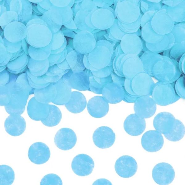 Niebieski konfetti w niebieskim kolorze.