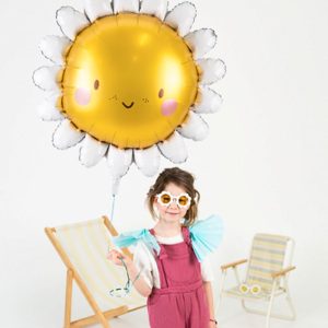 Balon w kształcie słońca. Dekoracja na przyjęcie dziecięce.