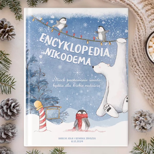 Książka wiedzy na Święta dla dziecka z personalizowaną okładką.
