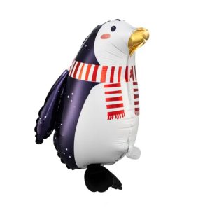 Balon w kształcie pingwina. Ozdoba świąteczna.