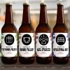 Samoprzylepne etykiety na butelki z alkoholem, zestaw 4 etykiet na pępkowe