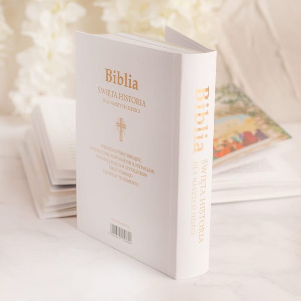 Złoty grzbiet Biblii dla dziecka, prezent pamiątkowy