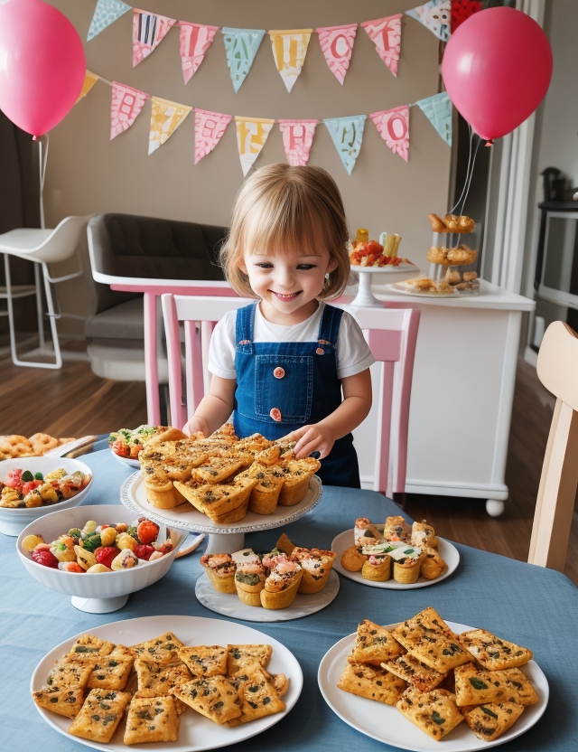 Przepisy na pyszne i zdrowe przekąski dla dzieci na przyjęcie z okazji pierwszych urodzin.