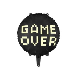Okrągły balon foliowy na urdzinki Game Over