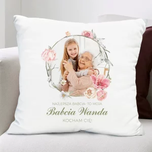 Poduszka dekoracyjna ze zdjęciem dla Babci. Personalizowana poduszka dla Babci