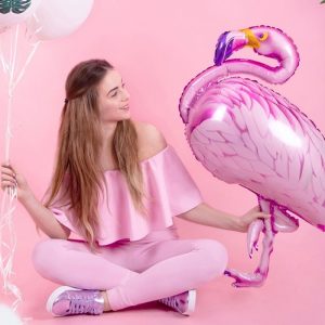 Foliowy balon w kształcie flaminga. Szalona dekoracja