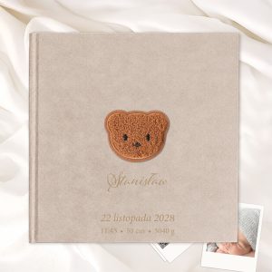 ALBUM welurowy na roczek z Naszywką