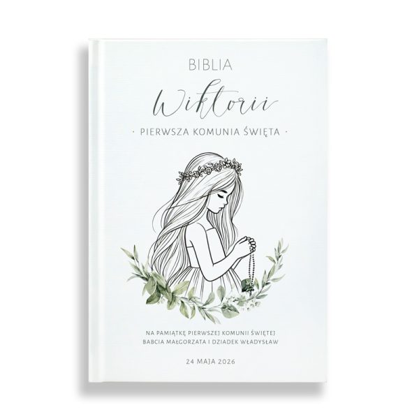 BIBLIA Exclusive Z Imieniem Dla Dziewczynki Prezent Komunijny Od Dziadków - obrazek 8