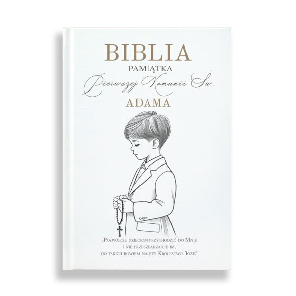 BIBLIA Exclusive Z Imieniem Pamiątka Pierwszej Komunii Św. Dla Chłopca - obrazek 8