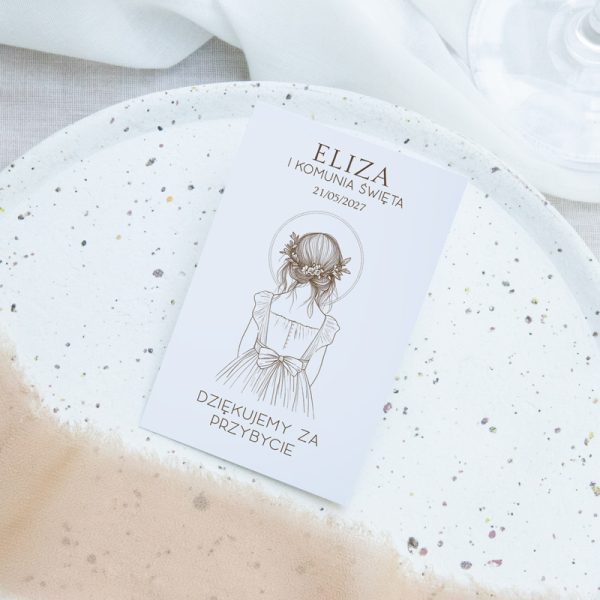 BILECIK Personalizowane Podziękowanie Pierwsza Komunia Święta.