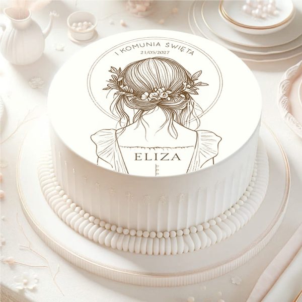 OPŁATEK Na Tort Personalizowany Pierwsza Komunia Święta