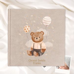 Oryginalny Album Welurowy Z Imieniem Pamiątka Chrztu Świętego