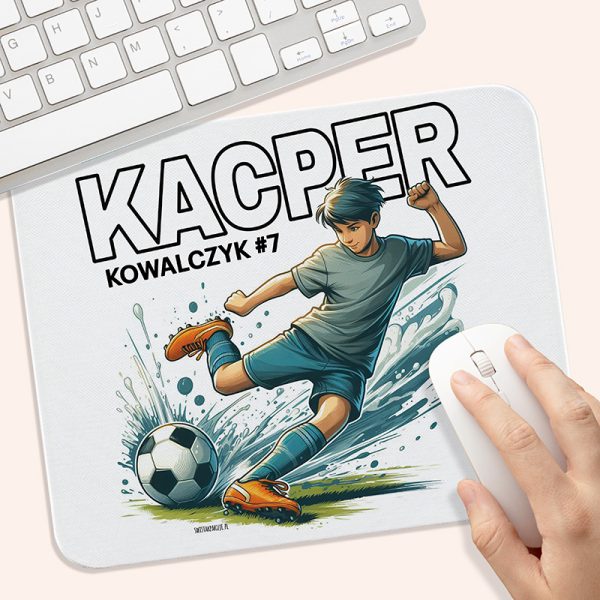 Personalizowana podkładka na biurko dla dziecka z motywem piłkarskim