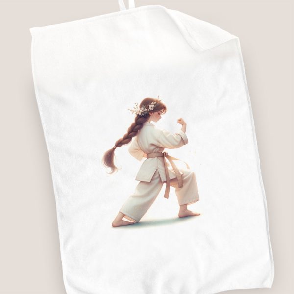 Ręcznik z imieniem dla dziewczynki karate
