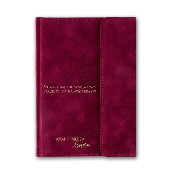 Personalizowany NOTES z Welurową Okładką Prezent Dla Księdza - obrazek 4