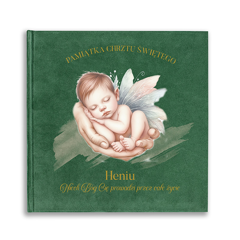 ALBUM Welurowy Elegancki Prezent na Chrzest dla Chłopca - obrazek 9