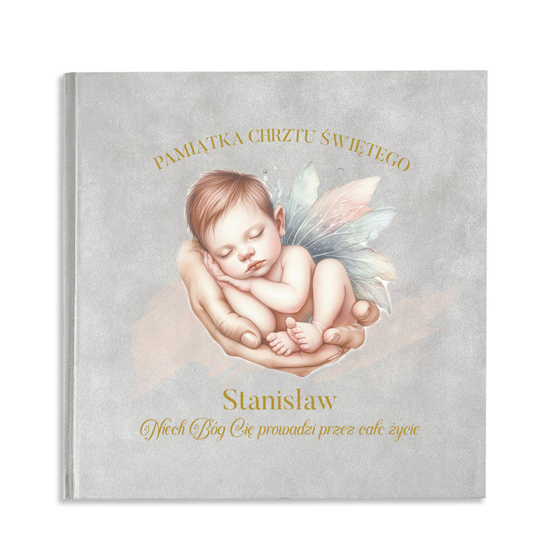 ALBUM Welurowy Elegancki Prezent na Chrzest dla Chłopca - obrazek 7