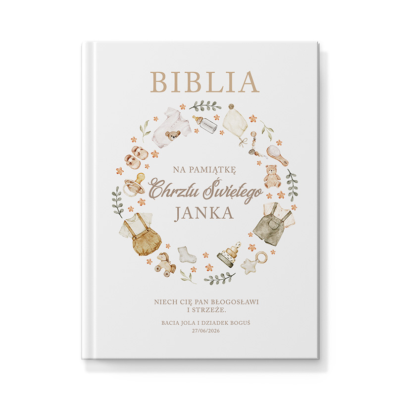 BIBLIA Dla Dzieci Elegancka Pamiątka Chrztu Świętego - obrazek 6