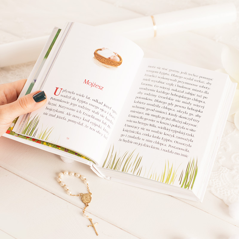 BIBLIA Dla Dzieci Elegancka Pamiątka Chrztu Świętego - obrazek 3