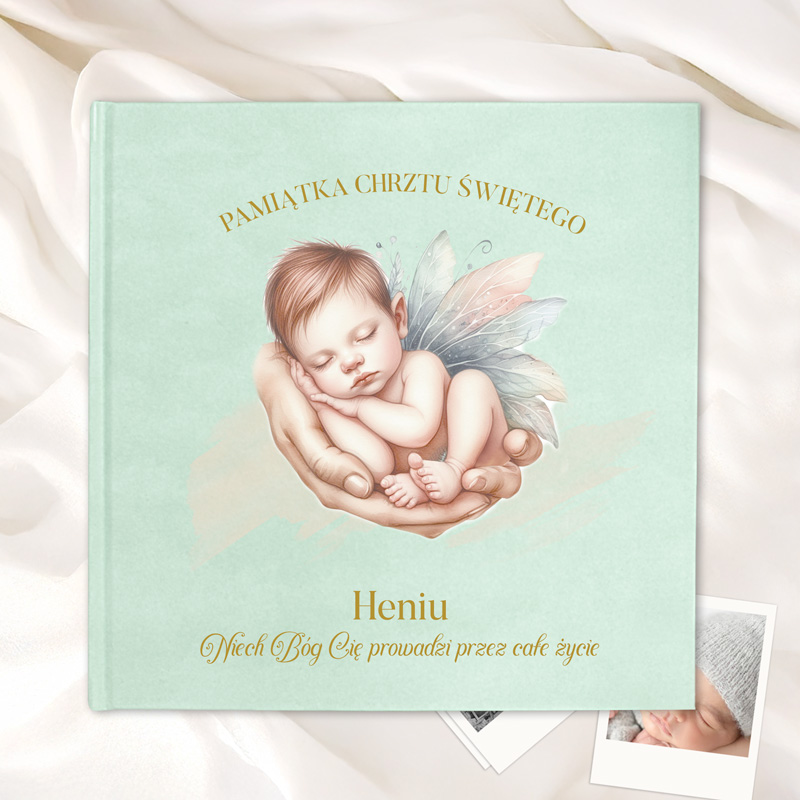ALBUM Welurowy Elegancki Prezent na Chrzest dla Chłopca - obrazek 3