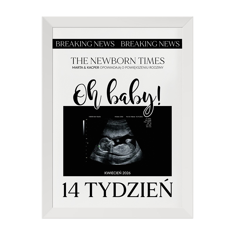 PLAKAT Powiadomienie o Ciąży w Ramce - obrazek 2