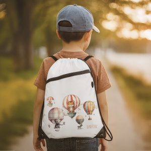 worek-balony Worek sportowy z kolorowym nadrukiem i personalizacją w postaci imienia.