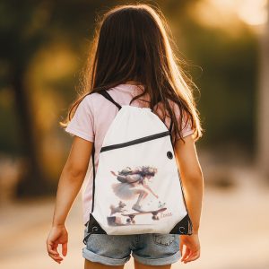 Worek do szkoły dla ucznia z grafiką i imieniem.