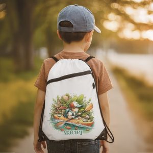 worek-kajak Kolorowy worek na buty/strój z imieniem dziecka.