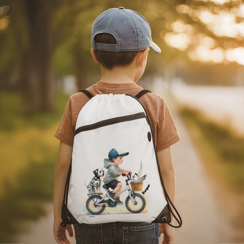 Plecak worek z nadrukiem i imieniem dziecka.