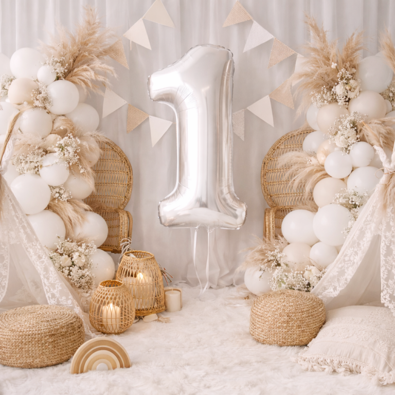 Jak udekorować urodziny dziecka w kolorze roku 2026 Cloud Dancer?