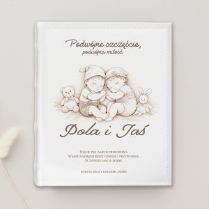 Personalizowany album dla bliźniaków chłopca i dziewczynki