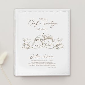 Elegancki album na zdjęcia wklejane dla dwóch dziewczynek