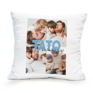 personalizowana-poduszka-na-dzien-taty-z-fotografiami.jpg Poduszka z kolażem zdjęć z napisem "TATO Kochamy Cię!"