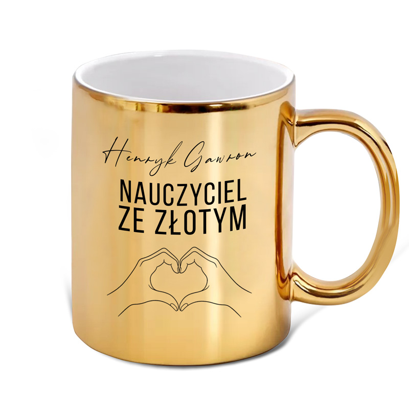 Złoty kubek na Dzień Nauczyciela to upominek dla wychowawcy.