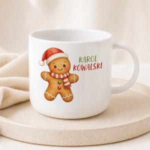Plastikowy kubeczek dla dziecka z motywem pierniczka to idealny pomysł na drobny prezent. Kubek został tak wykonany, aby rzucał się w oczy i stał się ulubionym naczyniem malucha.